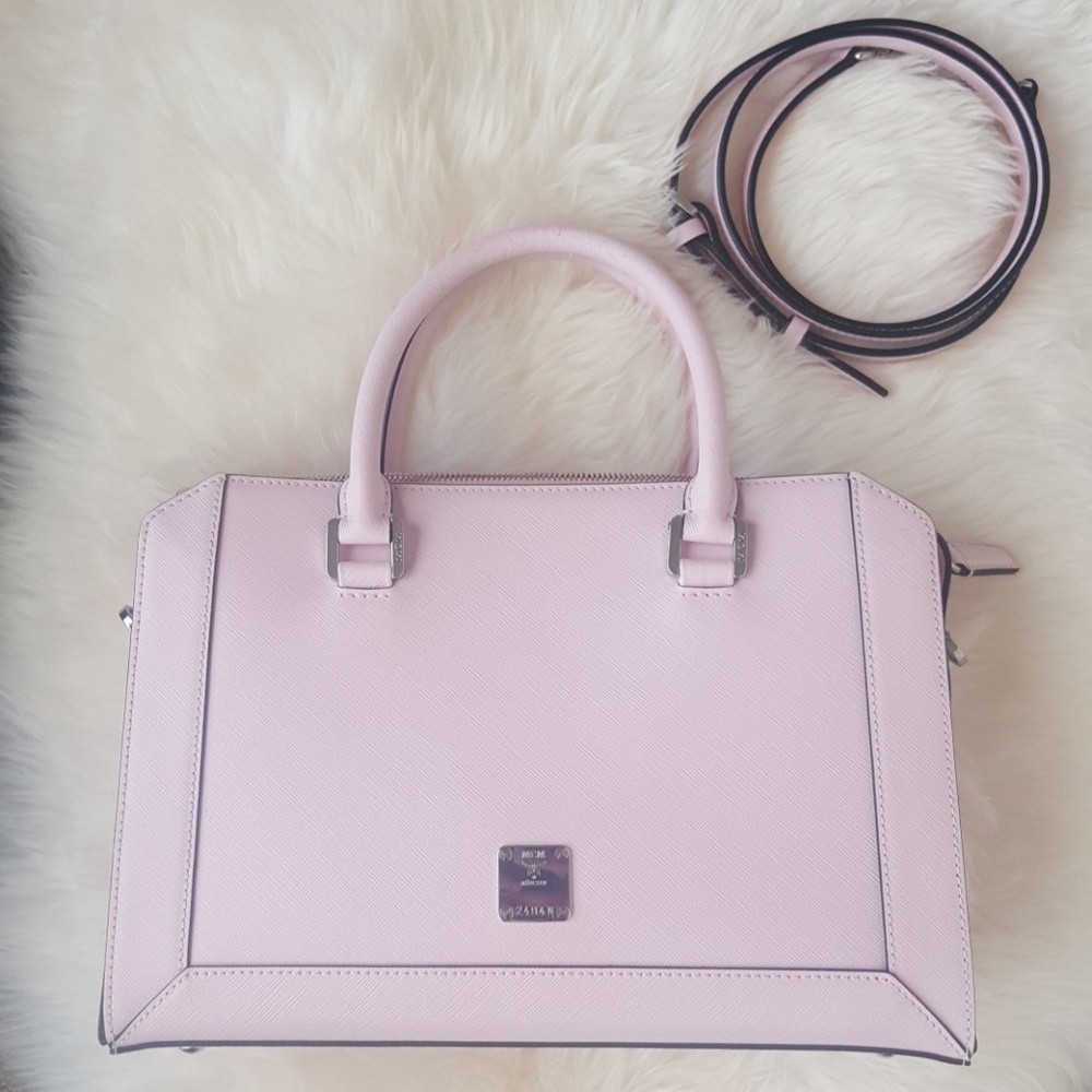 MCM Nuovo Chalk Pink Leather Tote